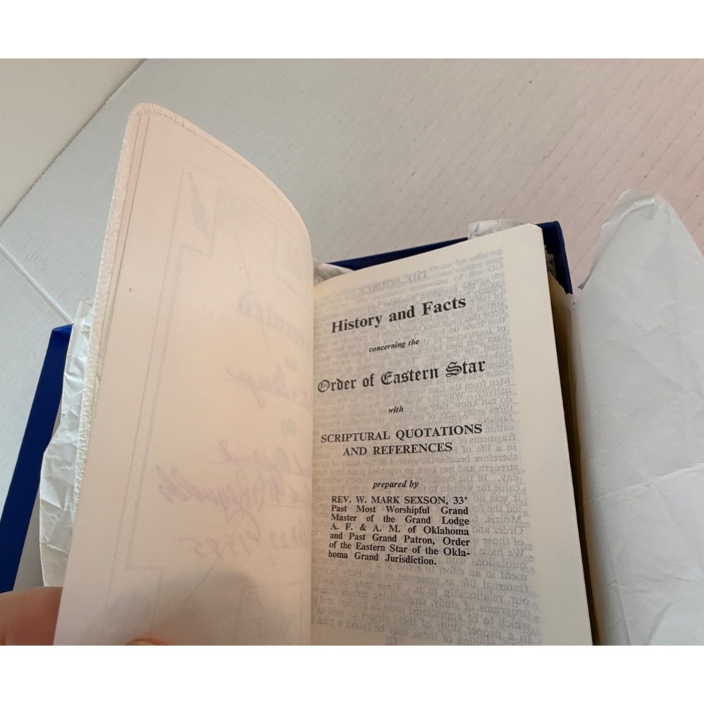 Eastern Star Holy Bible KJV White Morocco Leather Masonic Kelchner Personalized - Picture 6 of 8